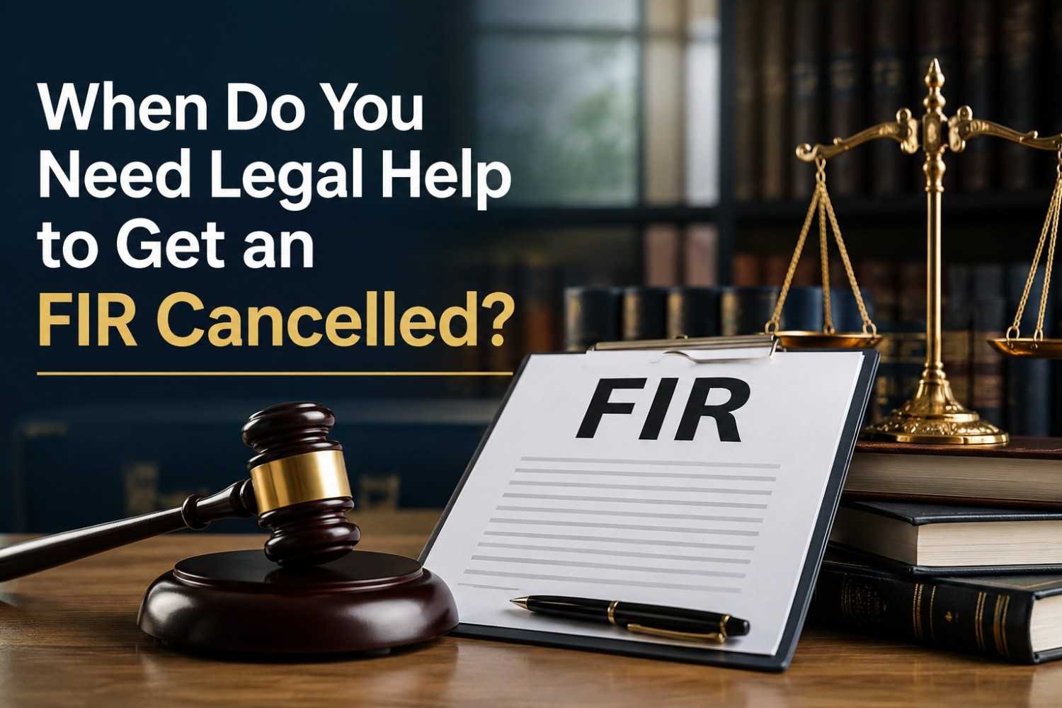 When Do You Need Legal Help to Get an FIR Cancelled?